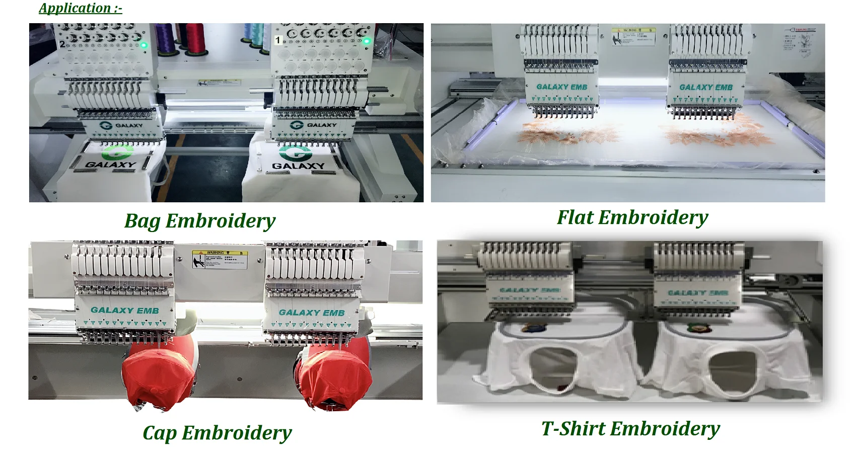 GALAXY HIGH SPEED 1202  WITH THICK THREAD + EASY CORDING EMBROIDERY MACHINE
