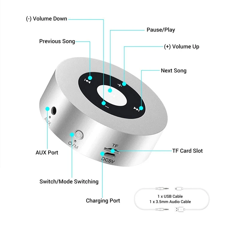 High quality waterproof Musicity Led Light With Bluetooth Speaker Portable Wireless - ANKUX.COM