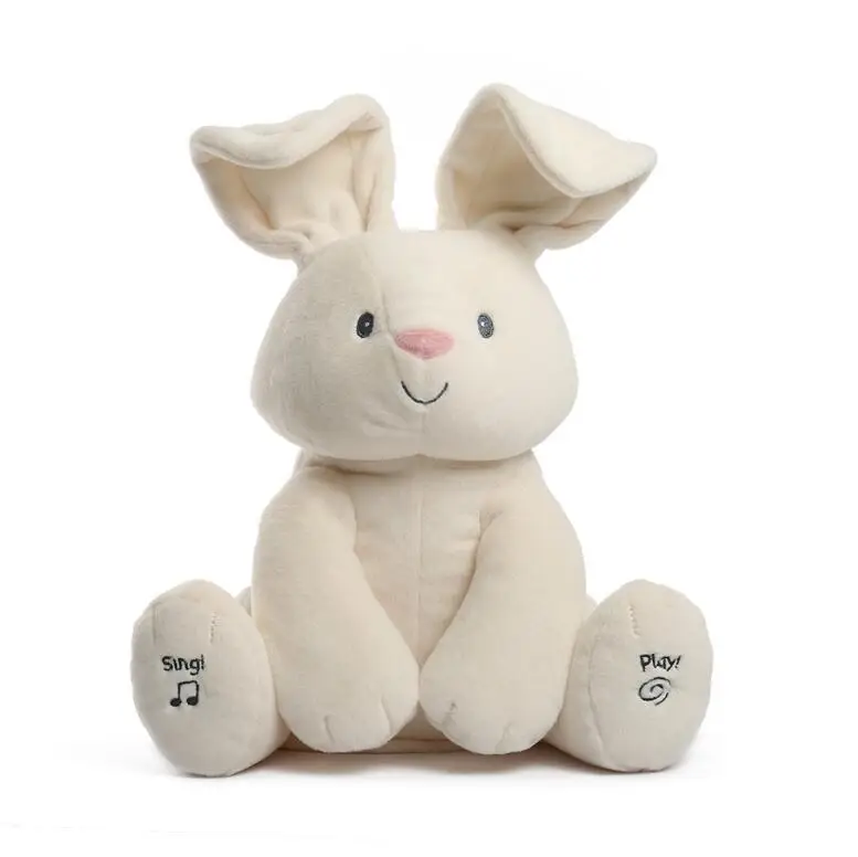 电子毛绒兔子填充兔子动物毛绒玩具 10 英寸