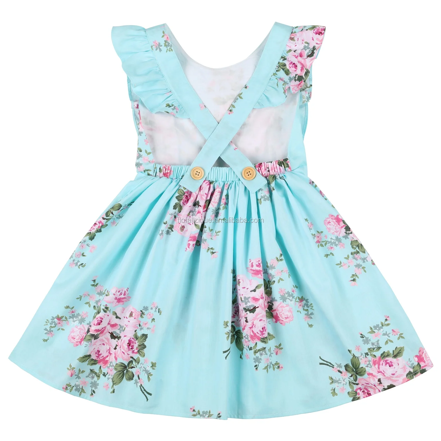 Rts Baby Girl Designer Clothes Sale Young Girls Floral Dress For Kids