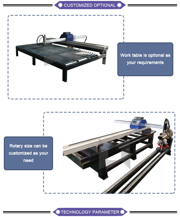 Portable metal cnc plasma cutting machine plate and pipe iron aluminum copper gold portable plasma cutter 1325 1525 1530