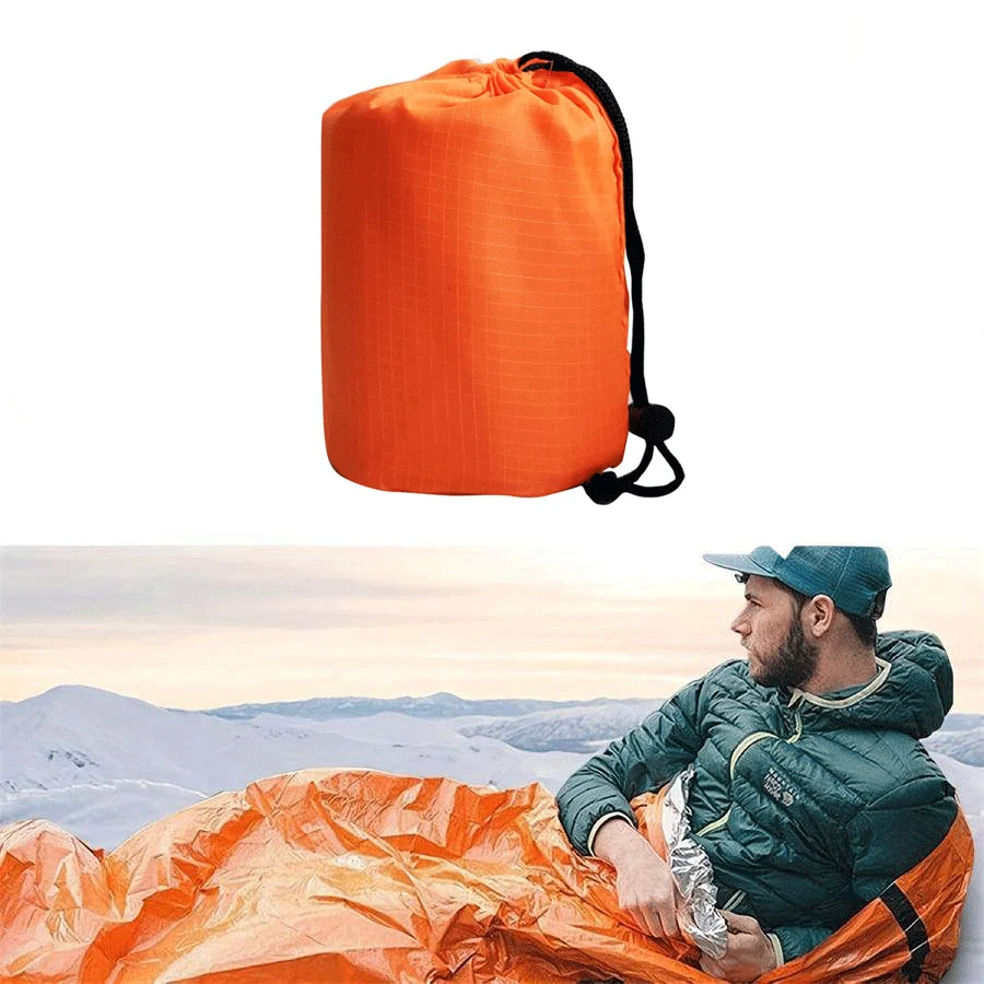 Kongbo Pe Emergency Sleeping Bag Survival Thermal Bivvy Sack Use As