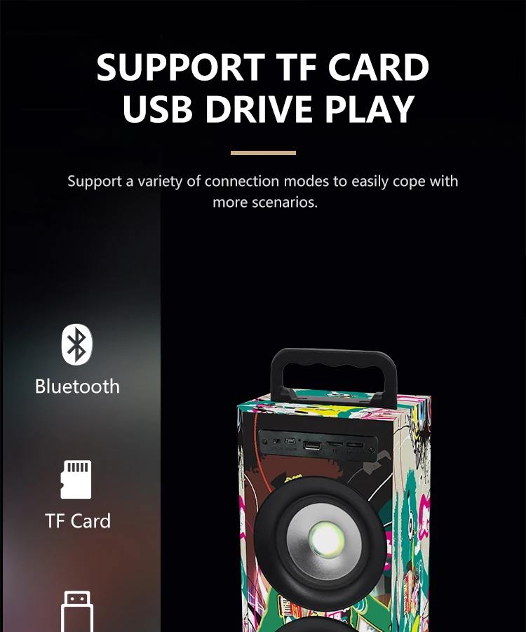 karaoke subwoofer mini portable dj bluetooth speaker bluetooth sound box wireless speaker home theatre system - ANKUX.COM