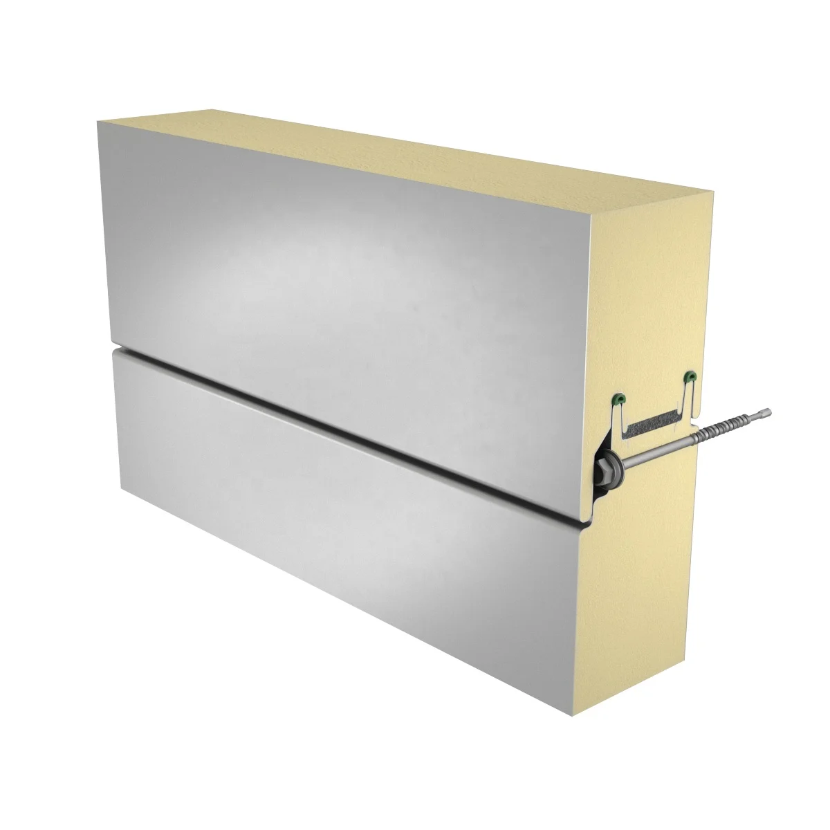 Metal PU Sandwich Roof Panel Steel Structure Buildings Light Weight Polyurethane Sandwich Panel