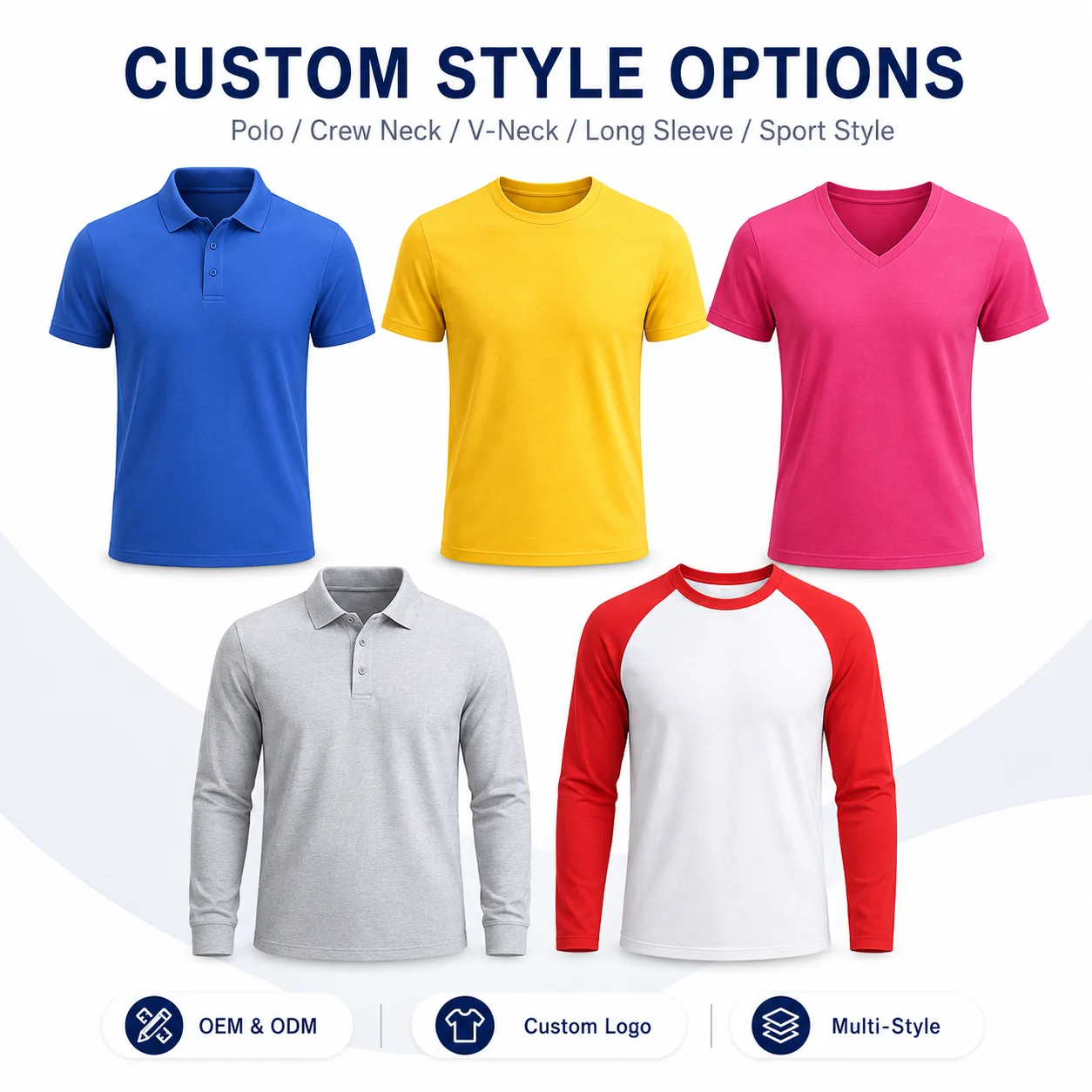 Premium Custom Logo Polo Shirt 100% Combed Cotton Breathable Workwear for Corporate Events OEM