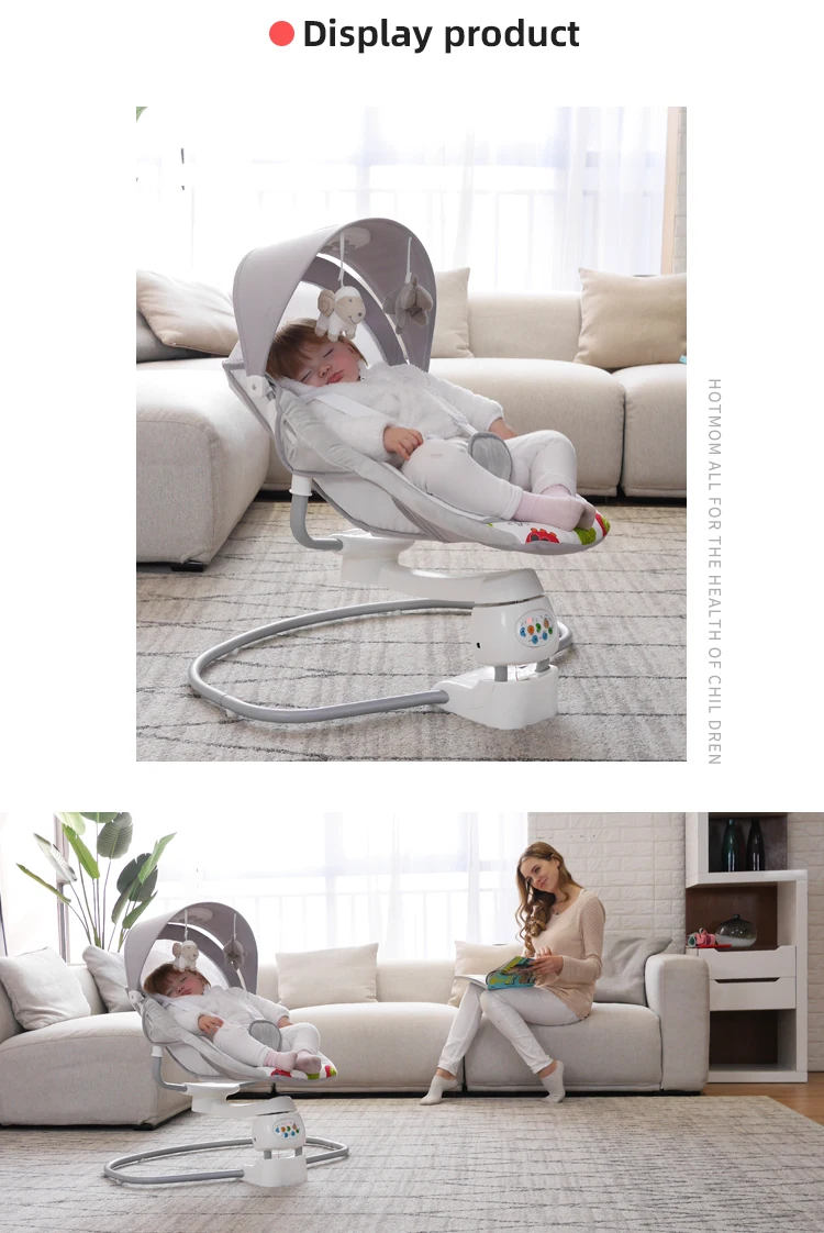 Baby swing  with music and toys Electric swing bouncer, side to side gentle sway