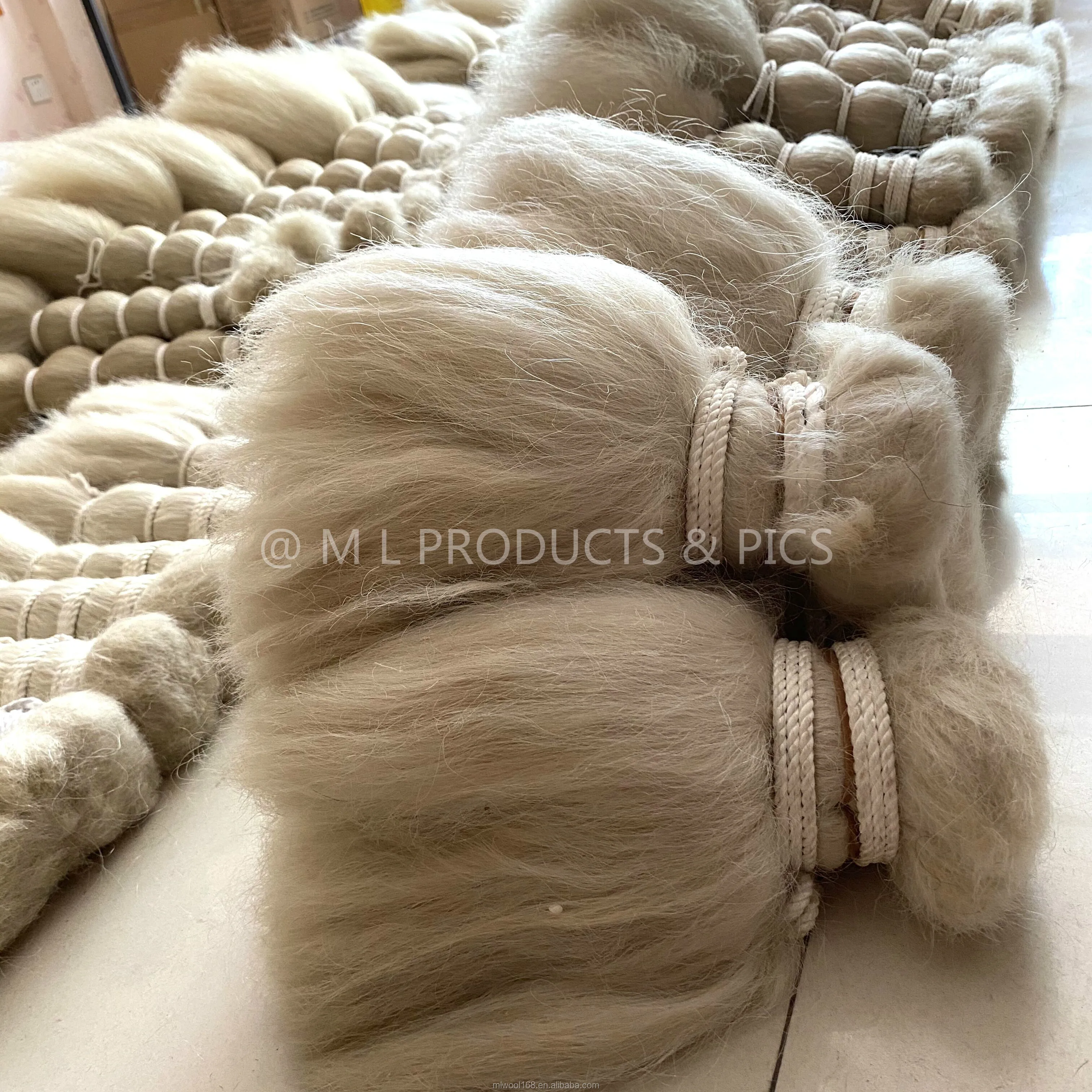 100 Washed Clean Yak Body Hair Bundles Yak Tail Hair Natural White