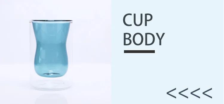 Eco-friendly Double Wall Glass Cup With High Borosilicate Glass 6