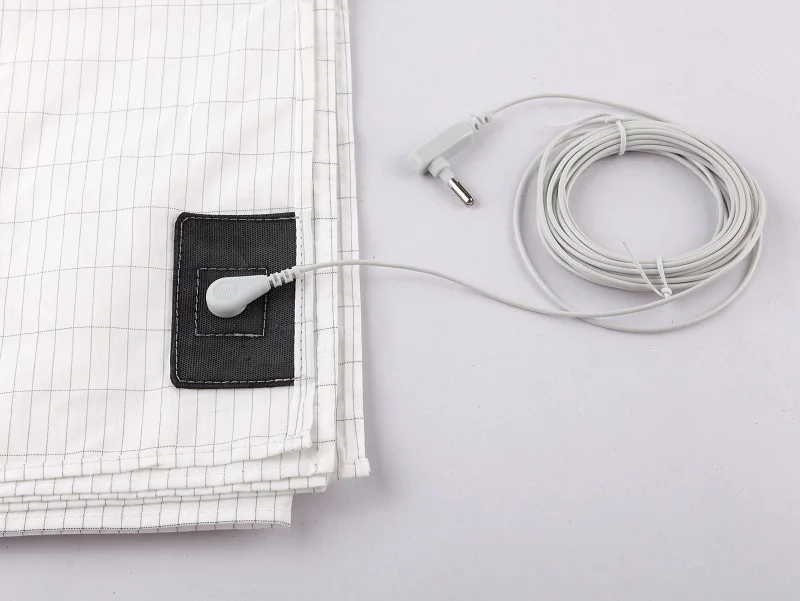 Anti Radiation Cotton Silver Coated Fiber Conductive Fabric bed sheet earthing sheet
