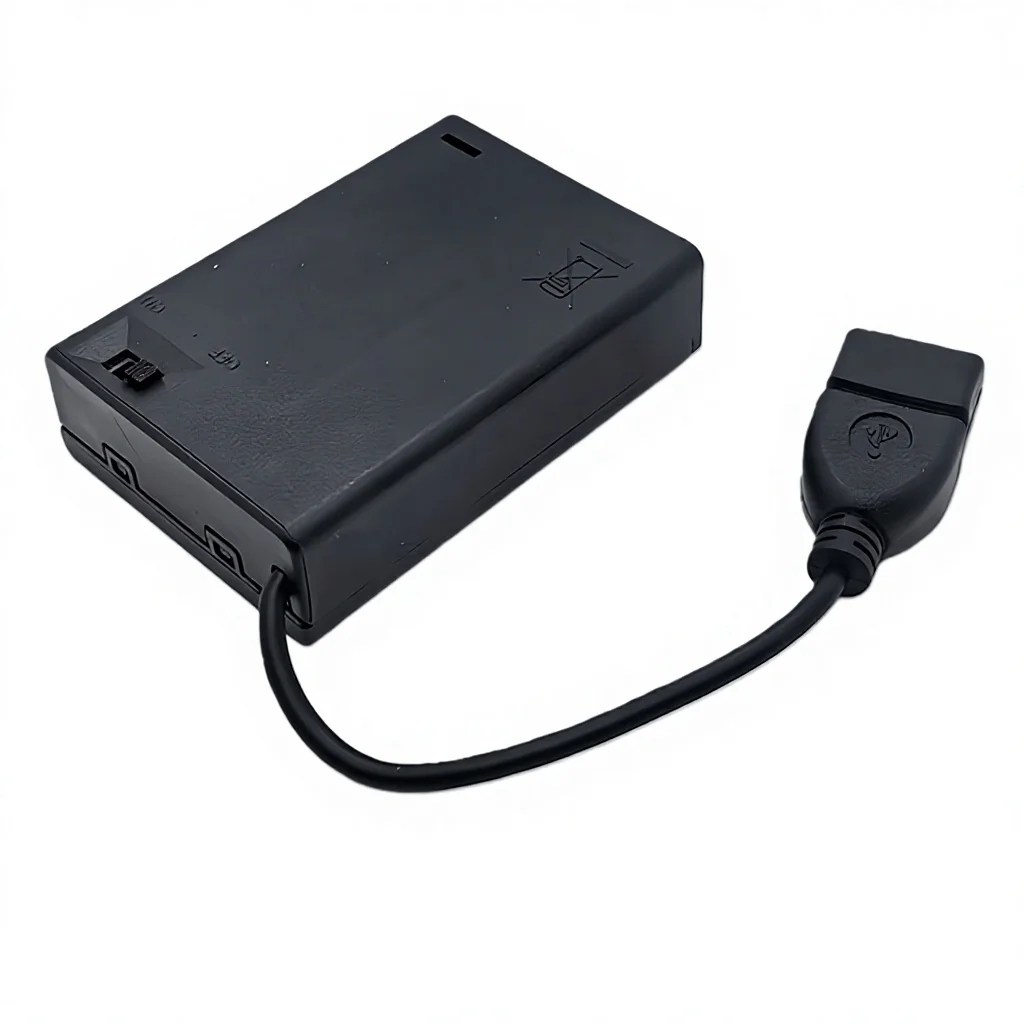 No.5 3 USB AA Battery Box with Switch Cover HIPS Polystyrene BMS Cable ...