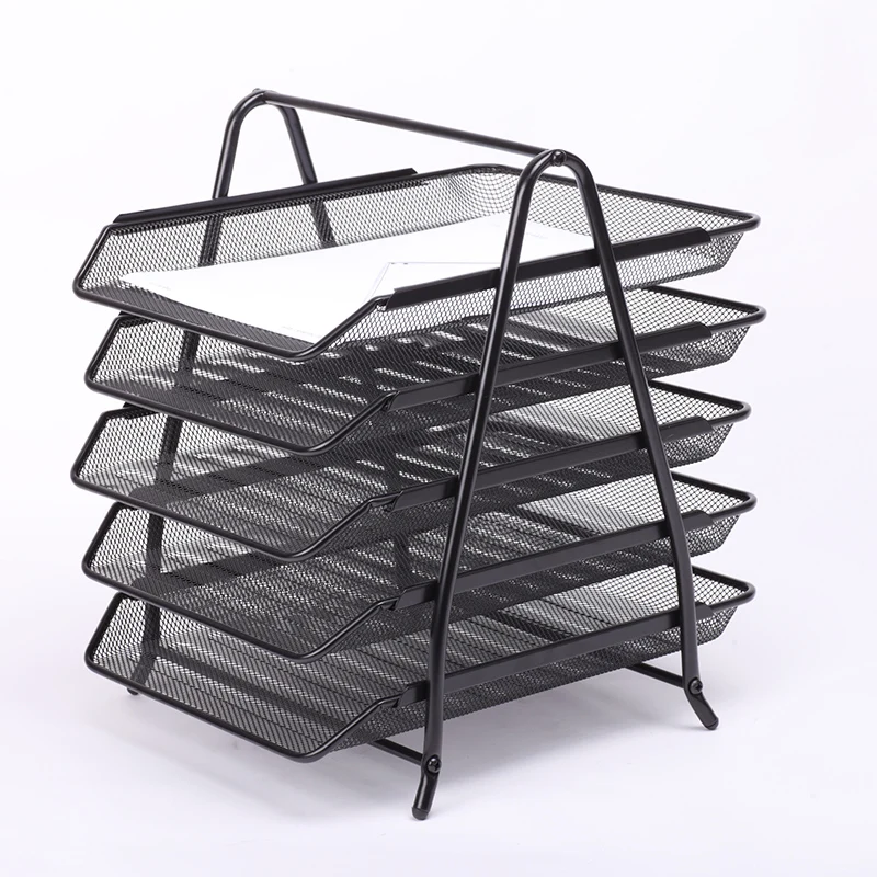 
4 tier metal document holder letter tray organizer 