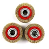 TDFbrush Round Brass Coated Wire Wheel Brush For Debarring and Polishing