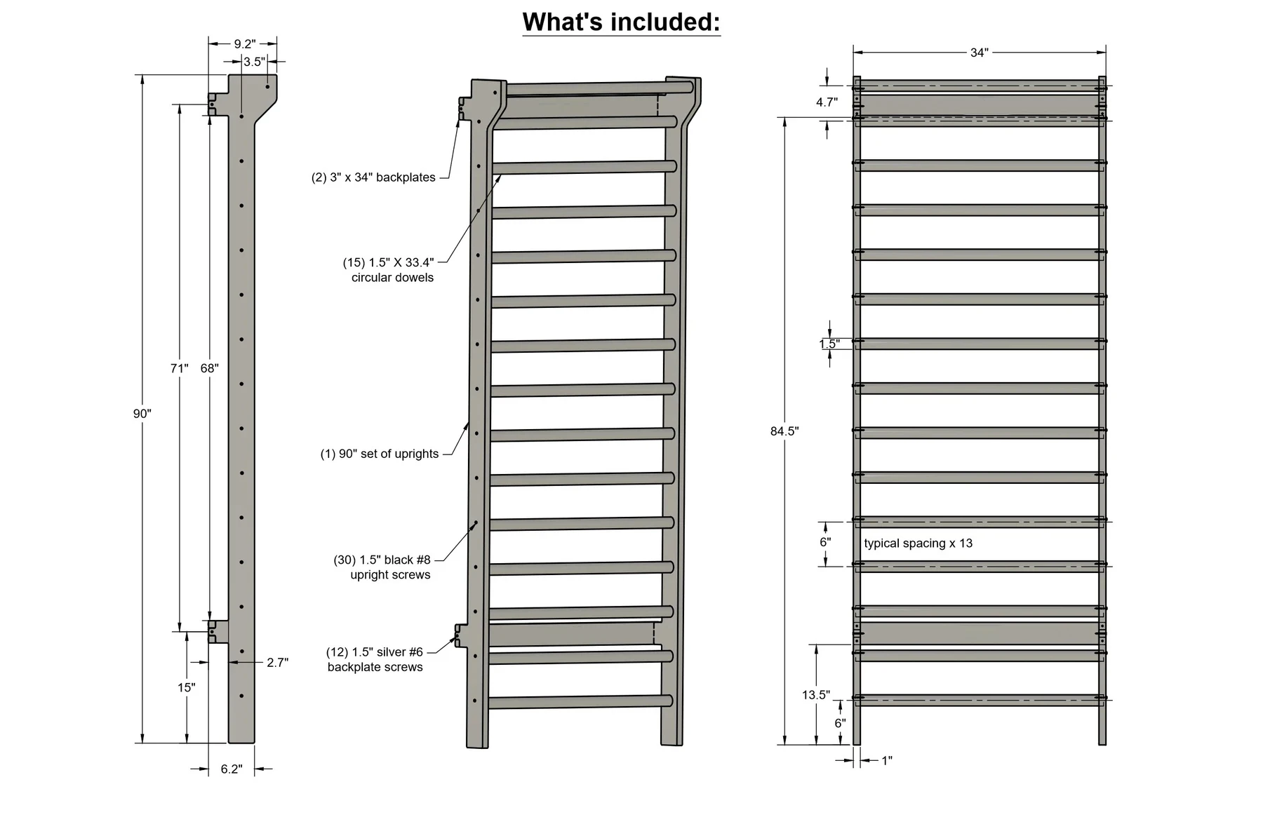 Lecheng Wooden Swedish Ladder Wall Set Stall Bar Buy Wooden Swedish