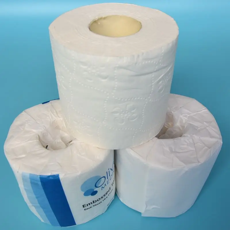 Individual Wrapping Wood Pulp Toilet Paper 2 Ply 400sheets Bathroom