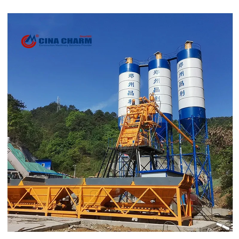 Factory Price Hzs75 Concrete Batching Plant Js1500 Mixer Pld2400 ...