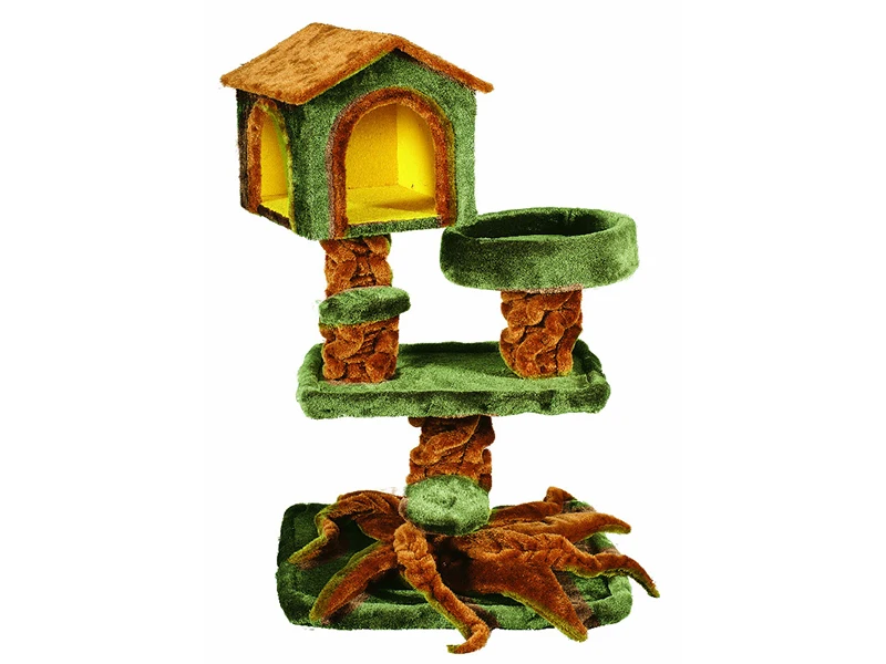 Big Cat Tree House Tower With Toys Petty Love Cat Climbing Sports Pet