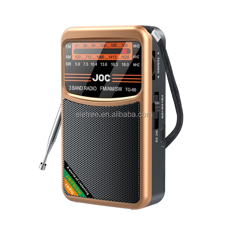 Joc TG-66/TG-77 Portable AM/FM Radio with Earphone Jack
