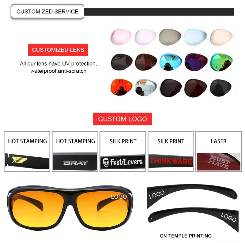 2019 Hot Night Vision Goggles Dust-Proof Riding Glasses Multi-Function Mirror Driving Anti-Glare Windproof Sunglasses