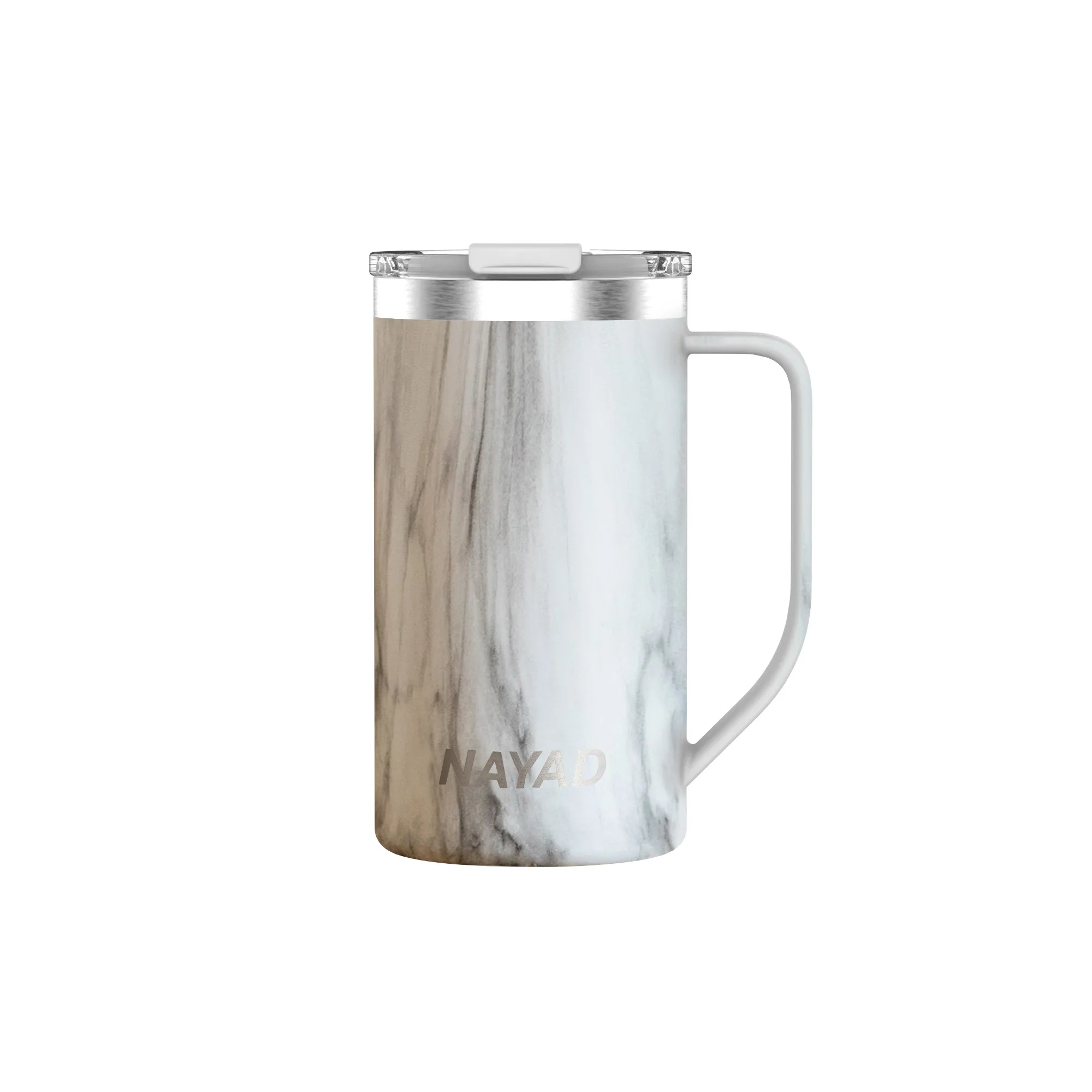 40oz Eco-Friendly Insulated Stainless Steel Tumbler Folding Handle Straw Lid Reusable American Travel Mug for Camping
