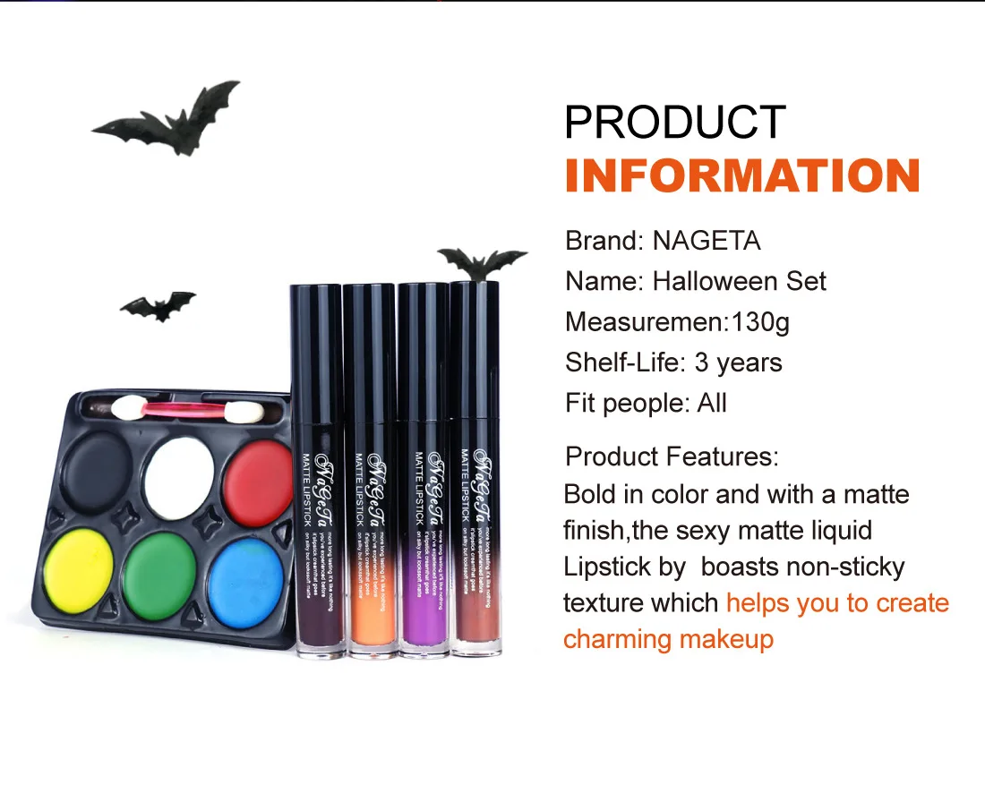 Wholesale Halloween Beaut Cosmetics Easy Removing Professional