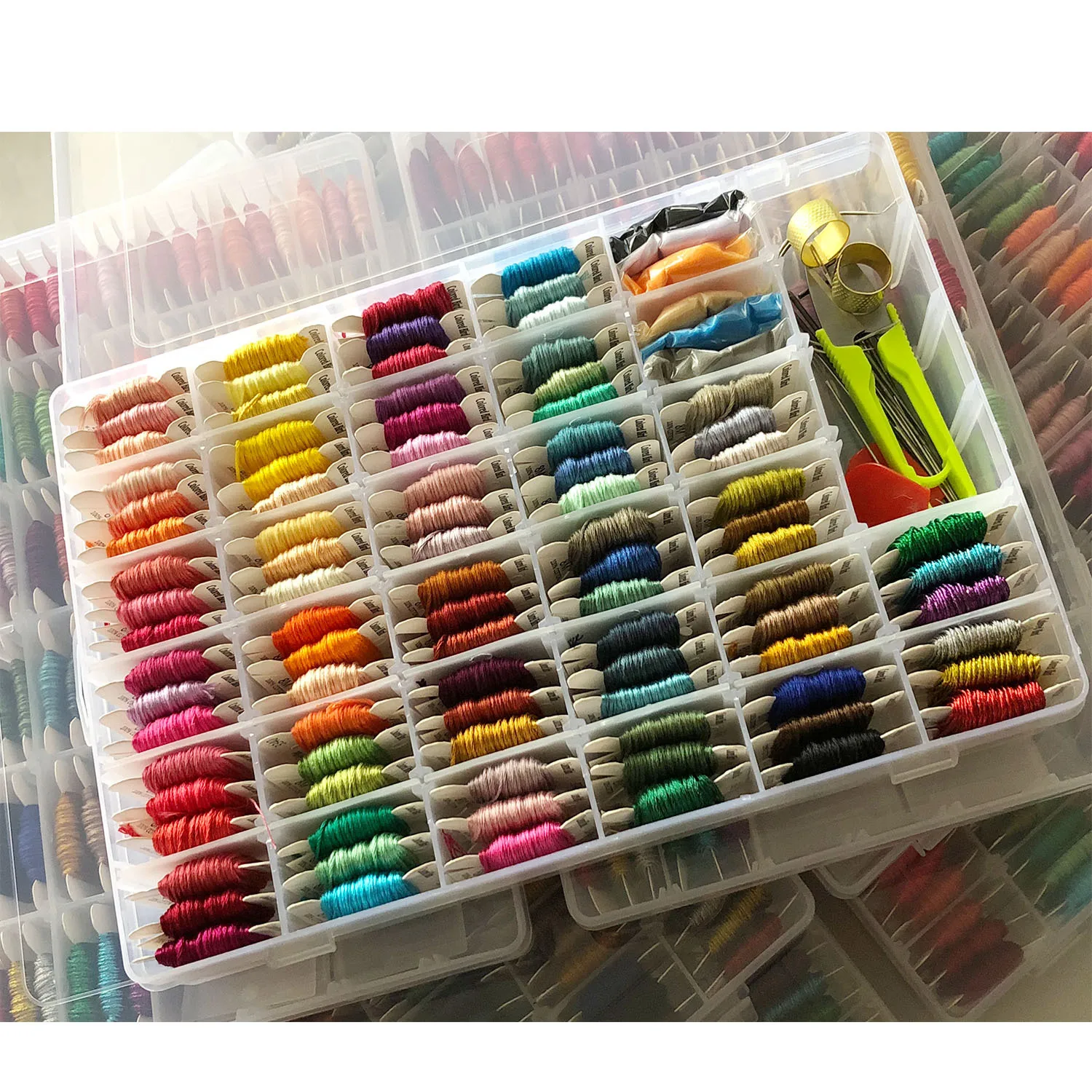 100 Colors Embroidery Threads Embroidery Floss With Organizer Storage