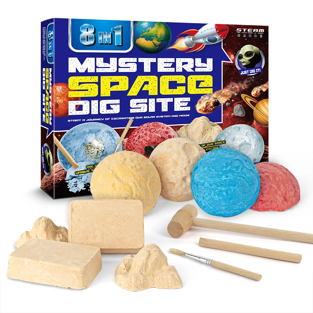 Hot Sell Diy Excavation Kit Digging Up Fossils Archaeological Toy Crystal Fossil Mining Kit Kids