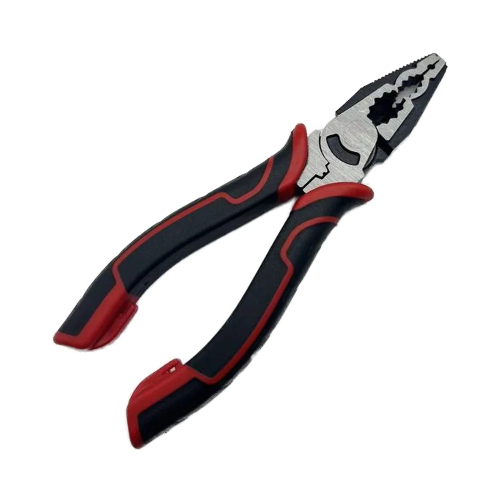 Industrial Grade Multifunctional 4-in-1 Combo Pliers Soft Grip Diagonal Edges Long Nose Clip Carbon Steel Tool Set details