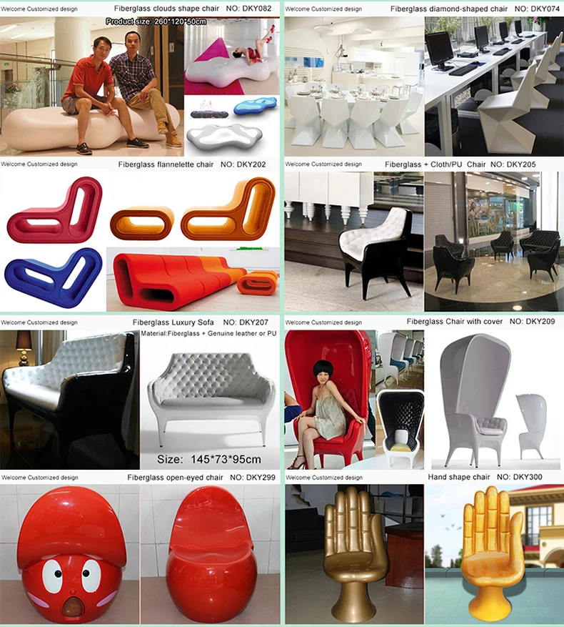 DKY002B Modern fruit chair FPR Fiberglass  orange shape chair fiberglass public customized design chair home furniture