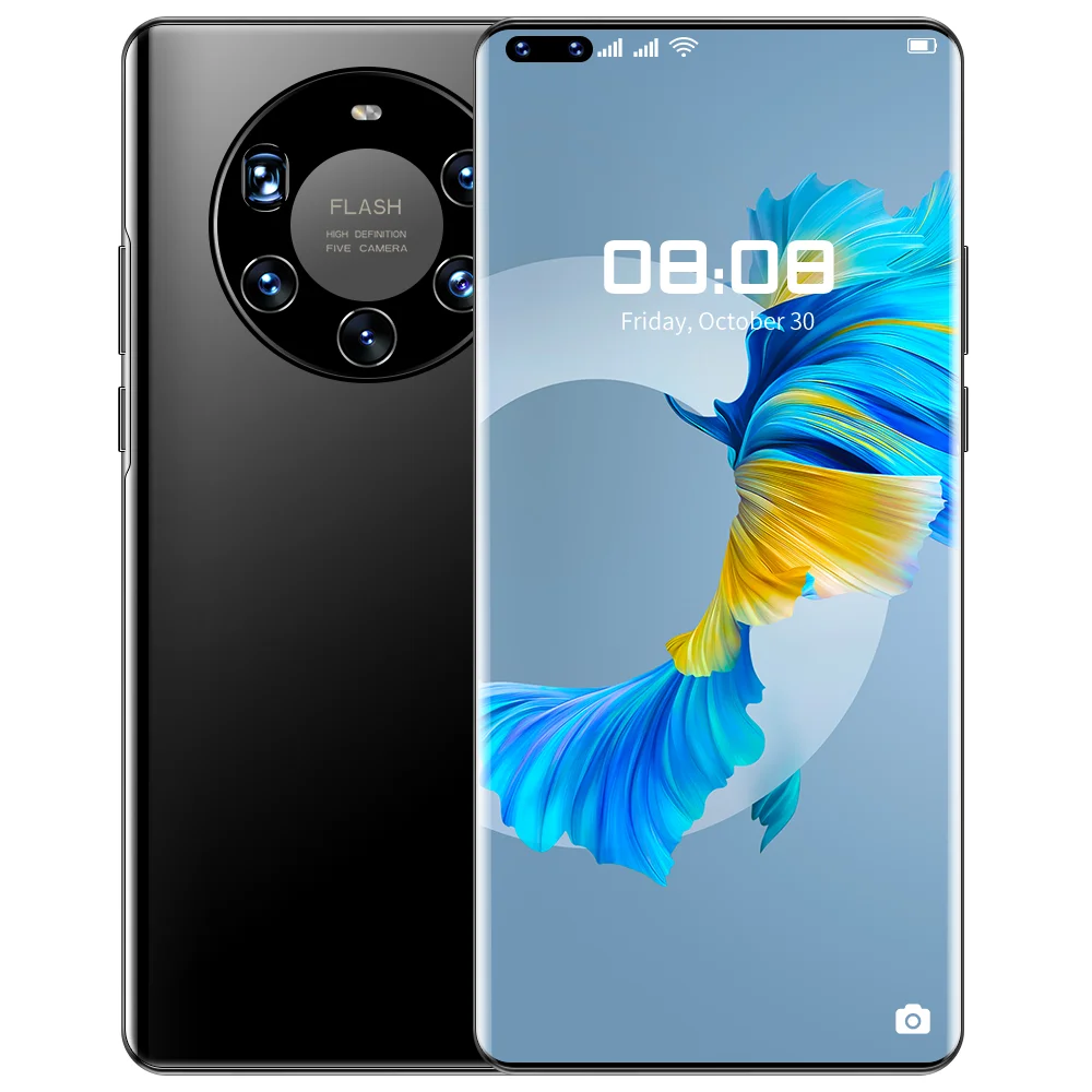 

New 100% original 6.7 inch Screen Android phone 8+512GB Wifi camera GPS 3 sim card p43pro mobile phones, Black blue white