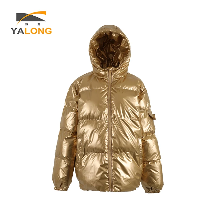 gold puffer jacket mens