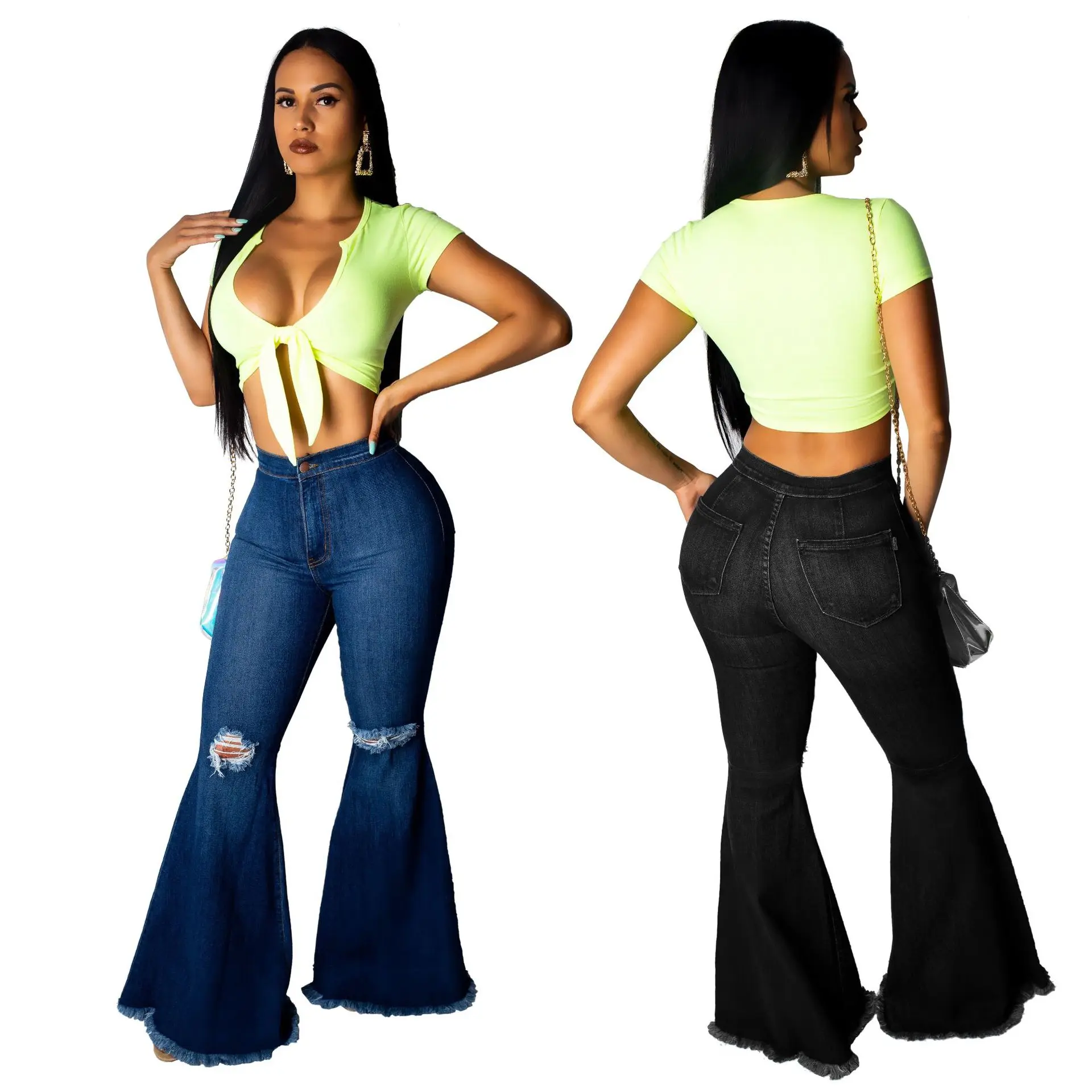 black plus size bell bottom jeans