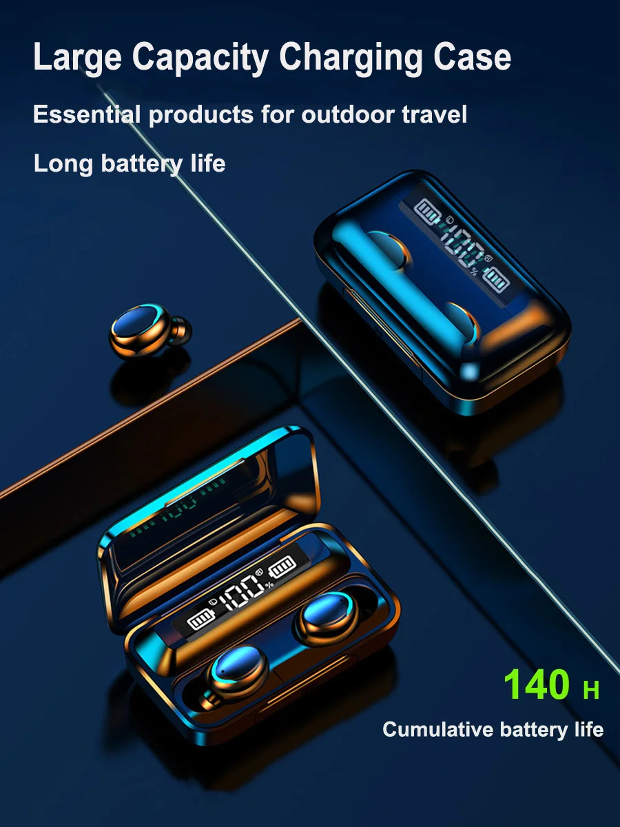 F9-5 TWS Earphone True Wireless Stereo Mini Headset HIFI Bass In-ear Headphone F9 Auriculares Earbuds Sports Audifonos - ANKUX.COM