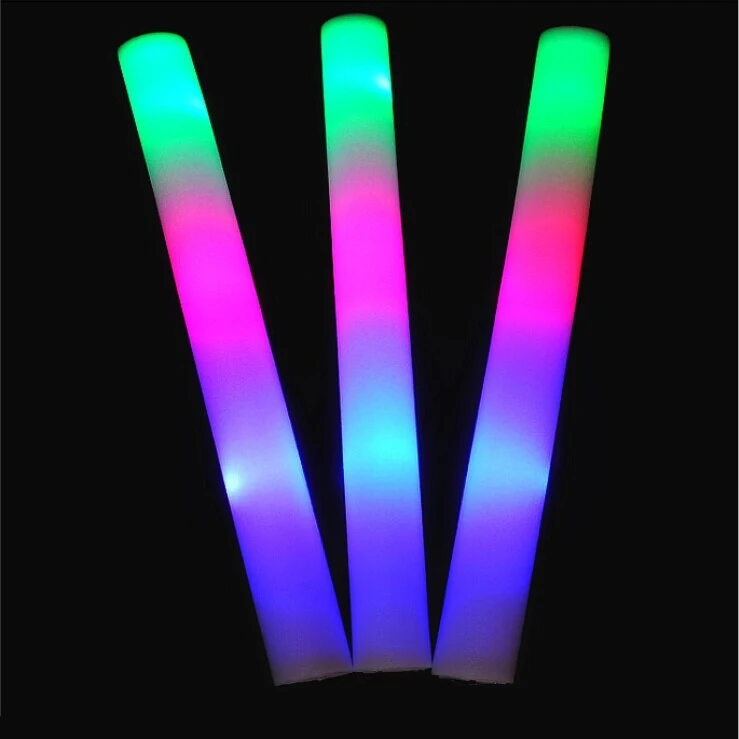 foam light sticks multicolor glow batons flashing led foam stick