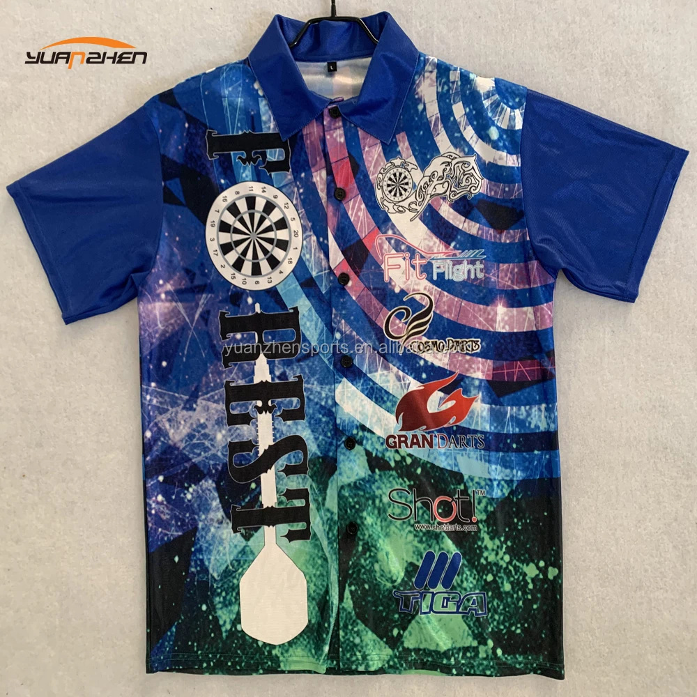 Custom Design Sublimated Full Button Down Dart Shirt Buy Full Button