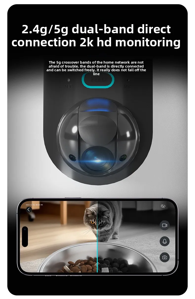 3.5L wireless pet automatic feeder Paiwang patent cross-border spot mobile app remote cat and dog feeding machine