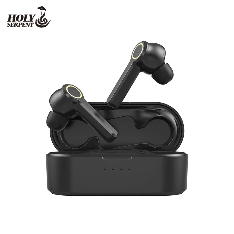 
ODM OEM Custom Logo Stereo TWS Twins Bluetooth 5.0 Wireless Headphone Earbuds With 400Mah Charging Bin 