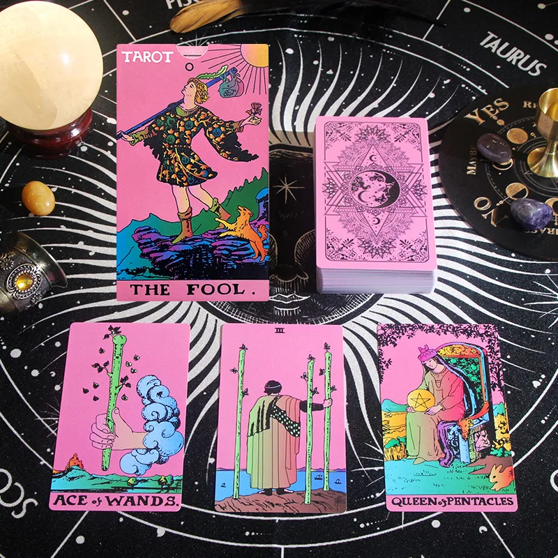 Wholesale Pink PVC Tarot Cards - Durable & Recyclable