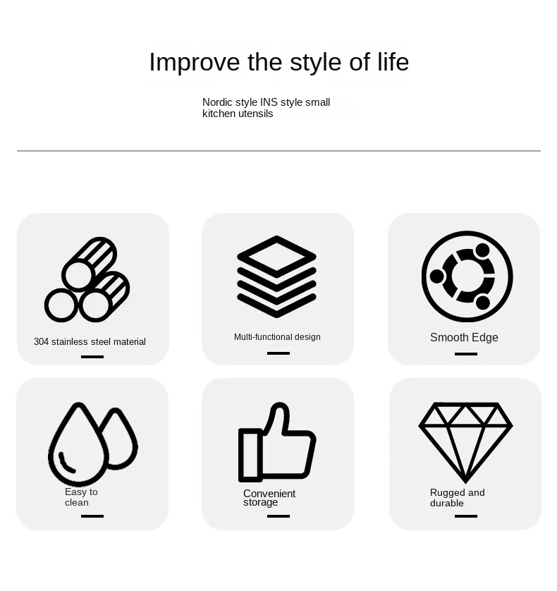 product 7 piece stainless steel manual mixing egg beater set cross border kitchen utensils with pp plastic gadgets for baking  cooking-2