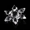 new year festive 12pcs/lot Ornament Transparent Clear Acrylic Christmas Snowflake c Tree /Window Christmas Decorations