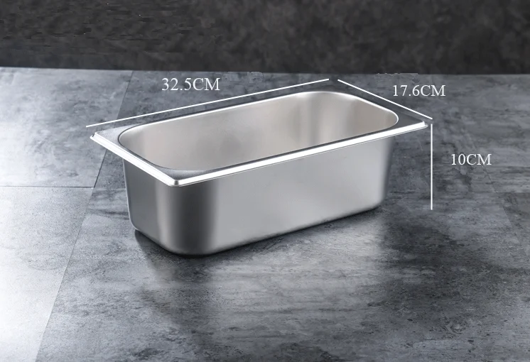 1/3 10cm Depth Restaurant Buffet Gastronorm Food Pans American Style Food Storage Container Stainless Steel Containers Pan