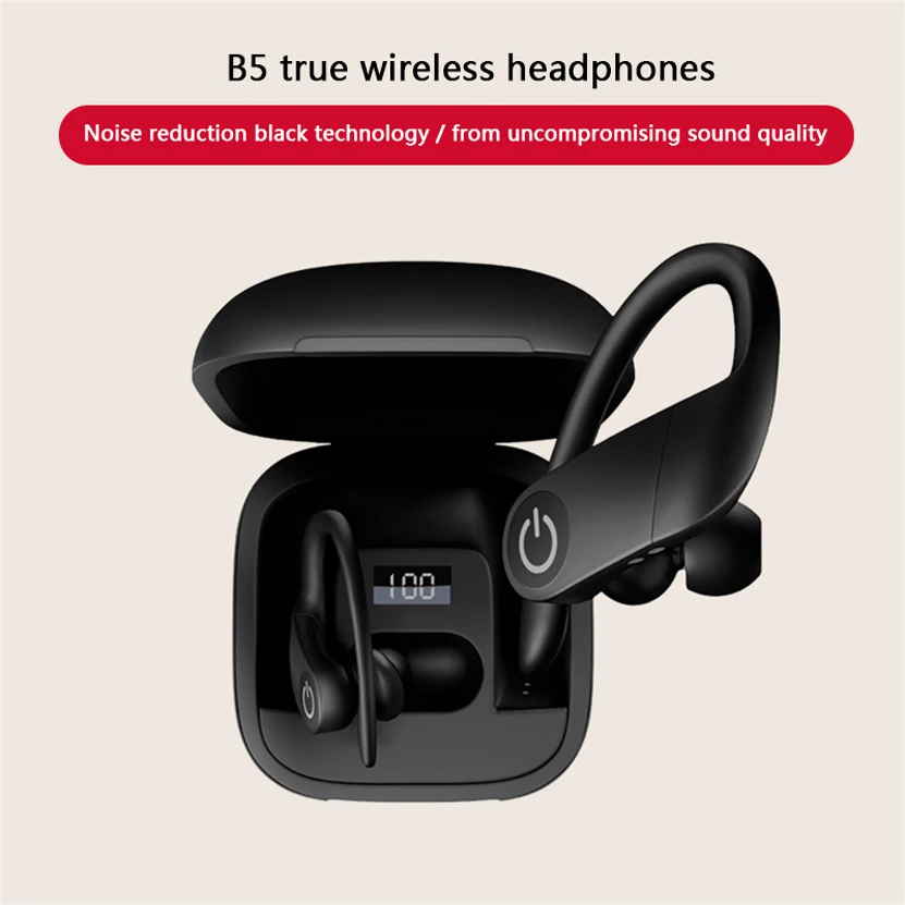 b5 tws bluetooth wireless earphone 5.0