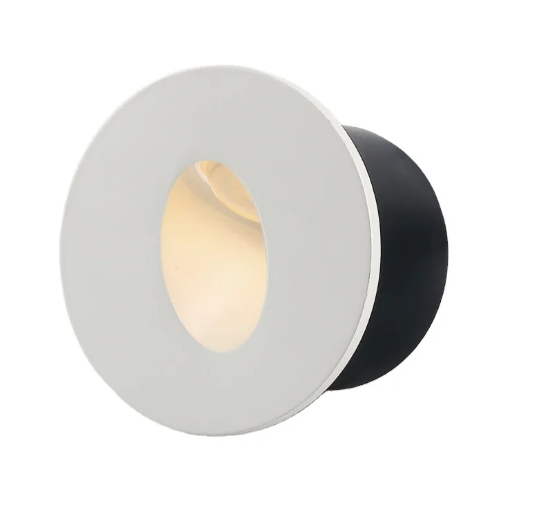 Indoor interior 3w round Stepping lighting recessed 100-240V led wall stair light step light