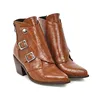 LM5013 winter stone pattern plus velvet warm booties thick with side zipper snaps fashion boots