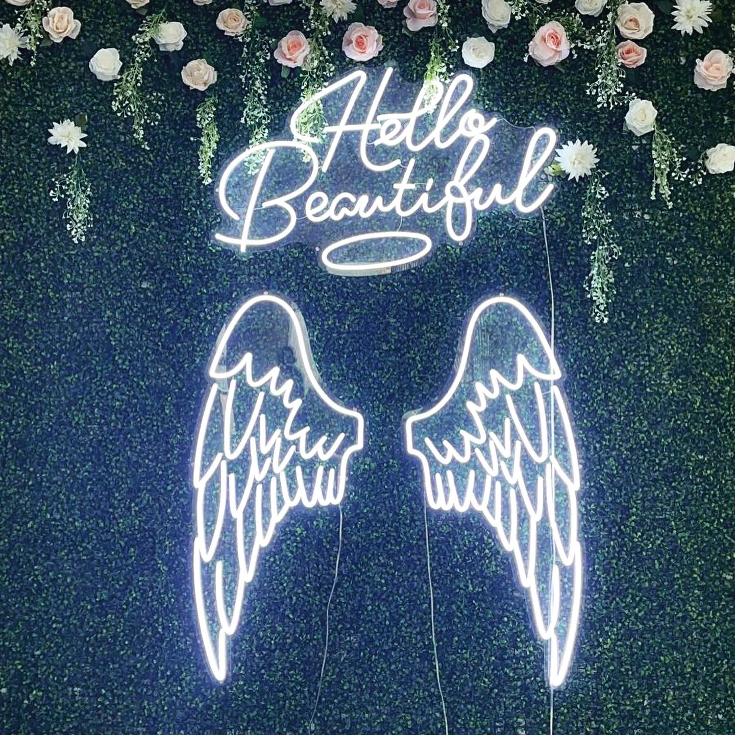 Lovely Blue Dream Angel Wing LED Light outlet Sign Decoration