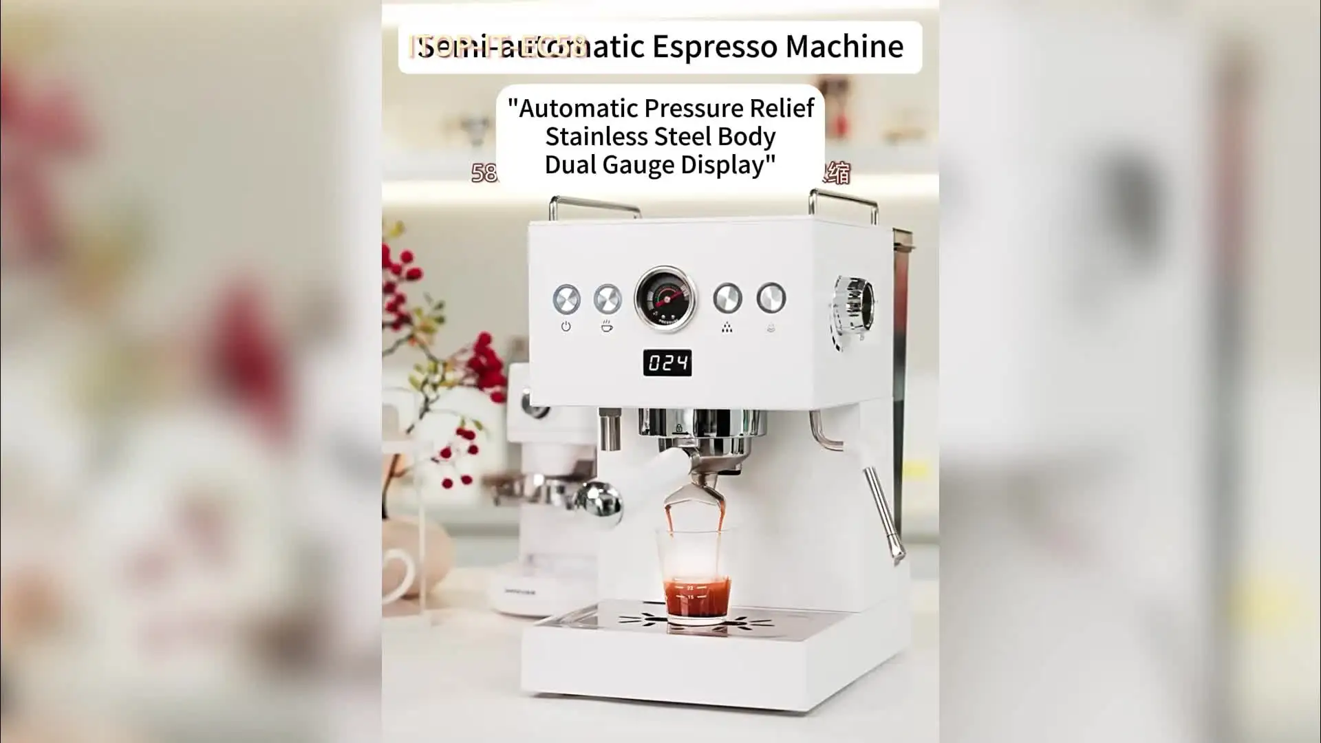 Mesin kopi, kontrol PID, mesin Espresso 15 Bar 58mm, pembuat kopi rumah,  mesin Espresso komersial