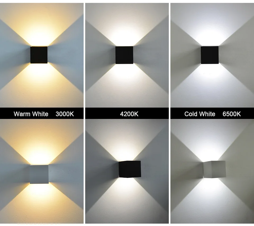 Waterproof  LED modern outdoor wall lamp rectangle wall light outdoor lights wall mounted