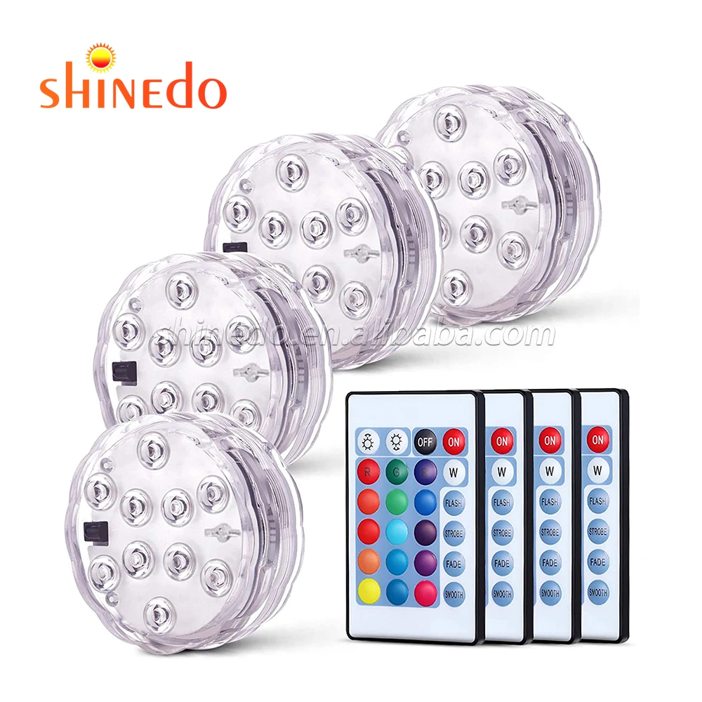 Waterproof IP68 RGB LED Colorful Underwater Lighting Pond Submersible Lamp for Holiday Decoration