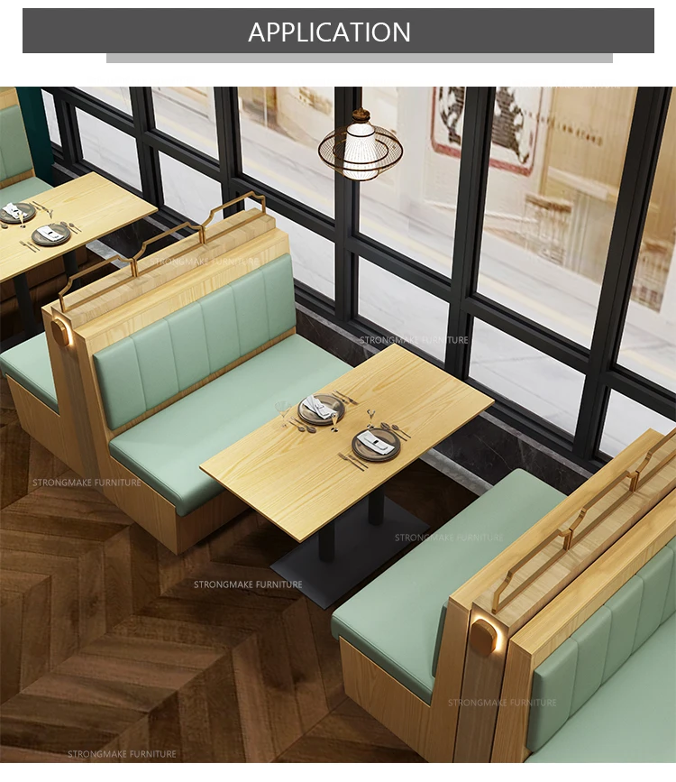 Wooden Long Sofa Para Restaurantes Cafe Sofa Chair Custom Made Cafe