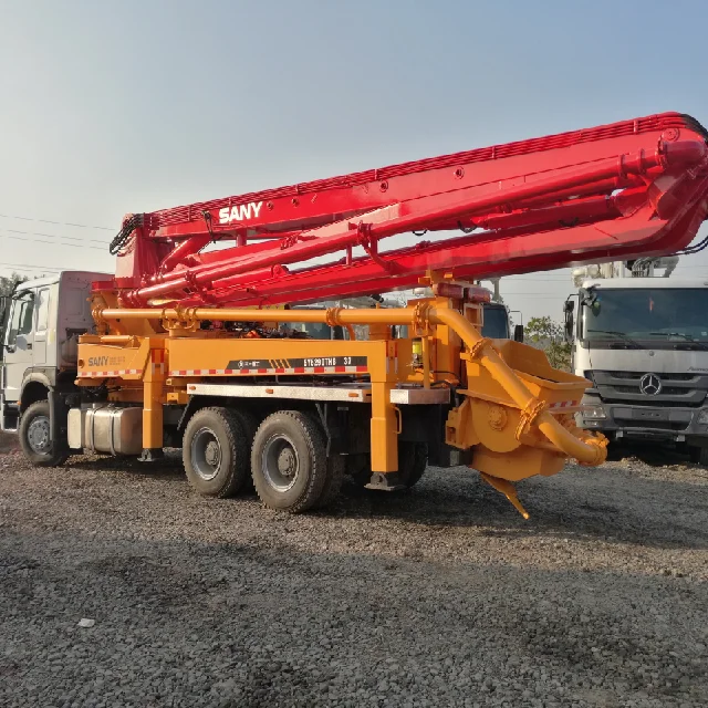 China Sany 37m Small Used Truck Mounted Concrete Pump Truck For Sale