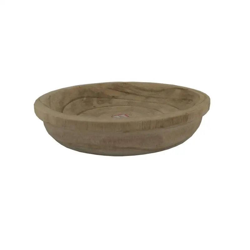 
Round Paulownia ellipse wood Tray solid wood plant tray container 